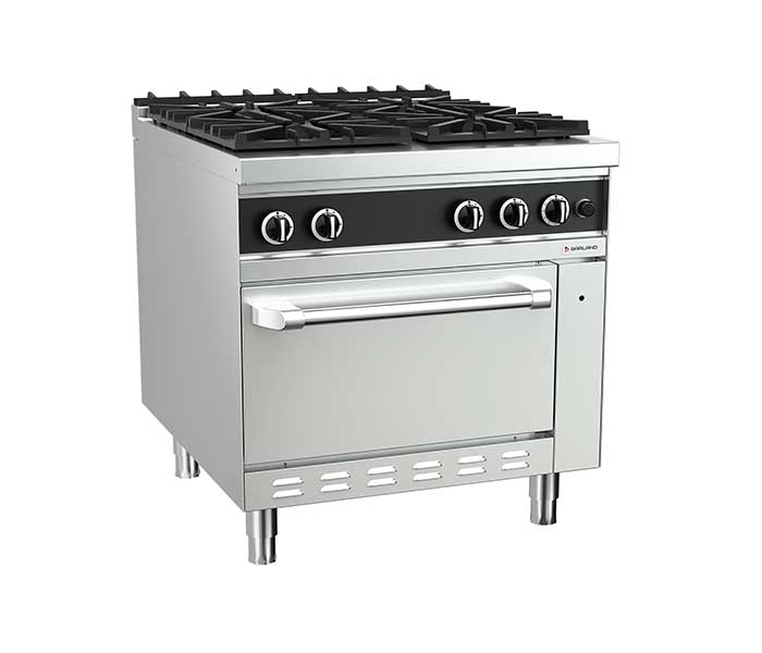 Open Burner Range with Oven